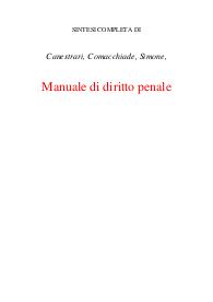 Compendio di diritto penale