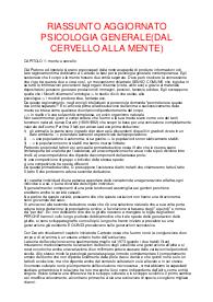 Riassunto aggiornato psicologia generale aggiornato 2023 uniecampus
