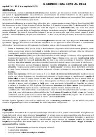 Il mondo dal 1870 alla Prima Guerra Mondiale.
