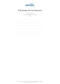 Psicologia clinica riassunto