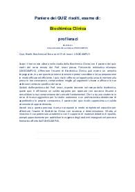 Paniere dei QUIZ risolti, esame di: Biochimica Clinica prof Ieraci