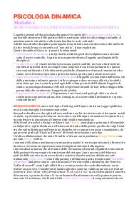 Riassunto Psicologia Dinamica