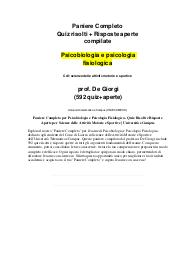 Psicobiologia e psicologia fisiologica - paniere completo- ecampus