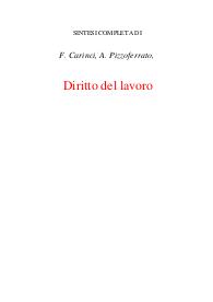 Diritto del lavoro schemi