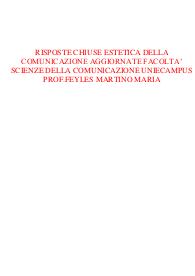 Risposte domande chiuse estetica della comunicazione aggiornate 2023 uniecampus