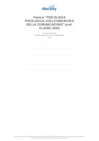 Paniere psicologia fisiologica delle emozioni e della comunicazione ECAMPUS domande esame e inedite 2024/25