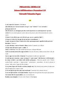 PEDAGOGIA GENERALE - Scienze dell'Educazione e Formazione L19 - Università Telematica Pegaso