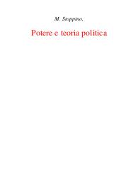 Potere e teoria politica - Mario Stoppino (1)