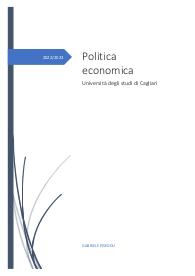 Riassunti Politica economica