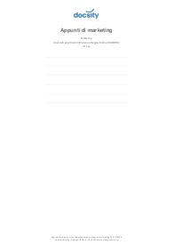 Appunti di Marketing, Unimore