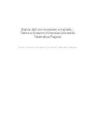 Banca dati con domande e risposte - Teorie e Governo d'impresa Università Telematica Pegaso