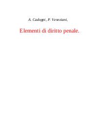 A. Cadoppi, P. Veneziani, Manuale di diritto penale