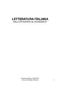 Programma completo Letteratura Italiana per Esame di Maturità