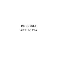 Biologia Applicata Appunti