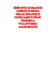 Risposte domande aperte scienze delle finanze b aggiornate 2023 uniecampus