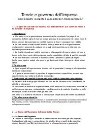 Paniere Teorie e Governo D’impresa