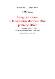 F. Monducci, Insegnare storia. Parte II