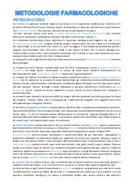 Dispense di Metodologie Farmacologiche - UNIMI Biotecnologia