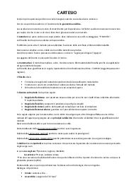 Appunti di Filosofia - Cartesio