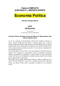 Economia Politica: paniere completo-ecampus col professor Iannaccone