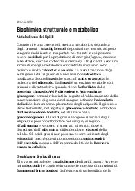 Appunti/Dispense Biochimica 12.0 "METABOLISMO DEI LIPIDI"