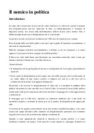 Riassunto del libro: Il nemico in politica. La delegittimazione dell'avversario nell'Europa contemporanea