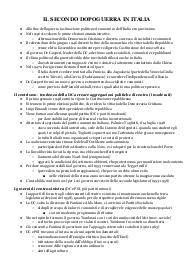 Il secondo dopoguerra in Italia