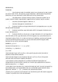 riassunti sulle Funzioni