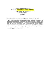 PANIERE COMPLETO NUOVO 2025 Progettazione Impianti Prof. Giacchetta