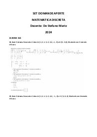 Paniere di MATEMATICA DISCRETA con domande aperte