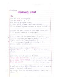 Appunti di filosofia - Immanuel Kant