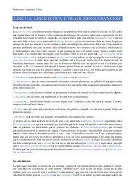 Appunti completi di Lingua, Linguistica e Traduzione Francese | Lezioni + libro + dossier