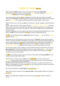 Appunti di Italiano su Umberto Saba