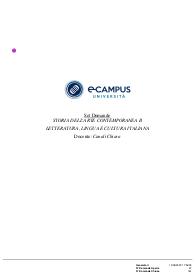 UNIVERSITA' E CAMPUS Set Domande: STORIA DELL'ARTE CONTEMPORANEA B LETTERATURA, LINGUA E CULTURA ITALIANA Doce