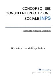 Concorso INPS - Bilancio e contabilitá pubblica - riassunto Edises