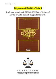 Dispense complete - SACCO, DE NOVA - Trattato di Diritto Privato (Diritto Civile 1)