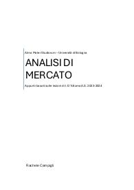 Appunti di analisi di mercato (pratica), prof. Ida D'Attoma, Unibo (CLAMM), A.S. 2023/2024
