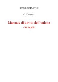 Manuale di diritto dell’unione europea 1