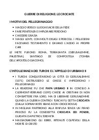 Appunti e concetti principali sulle crociate