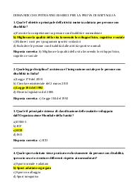 POSSIBILI DOMANDE CON RISPOSTE ATTIVITA MOTORIA ADATTATA
