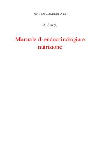 Manuale di endocrinologia e nutrizione