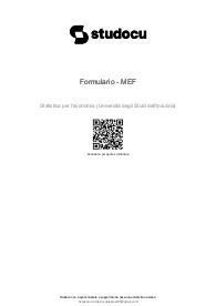 Formulario di MEF per esame