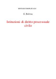 Istituzioni di diritto processuale civile